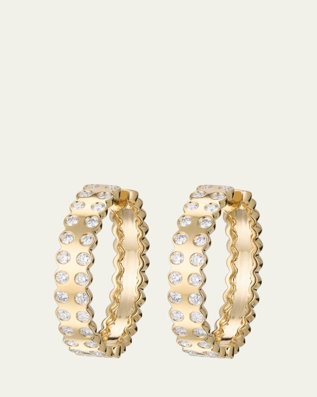 LEGGO Diamond Hoop Earrings